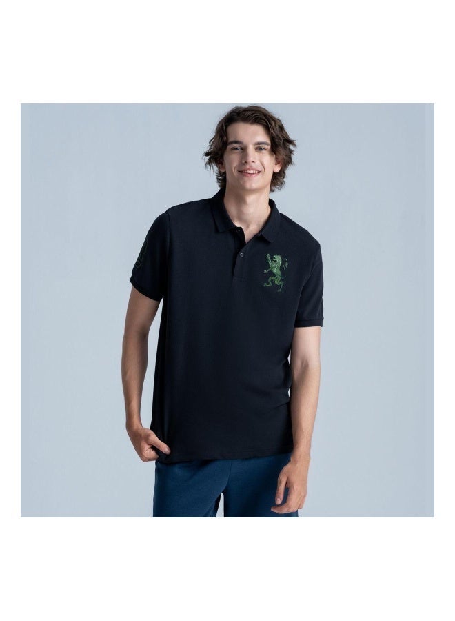 GIORDANO Black Lion Polo Shirt for Men - Image 3